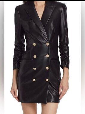 Generation Love Black Double-Breasted Dress